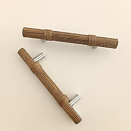 96 mm Koyu Meşe Rattan Kulp