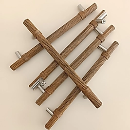 192 mm Koyu Meşe Rattan Kulp