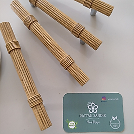 96 mm Açık Meşe Rattan Kulp