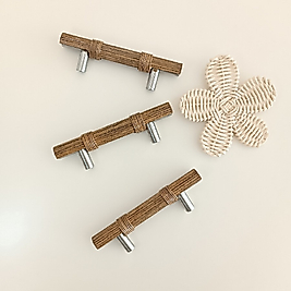 64 mm Koyu Meşe Rattan Kulp